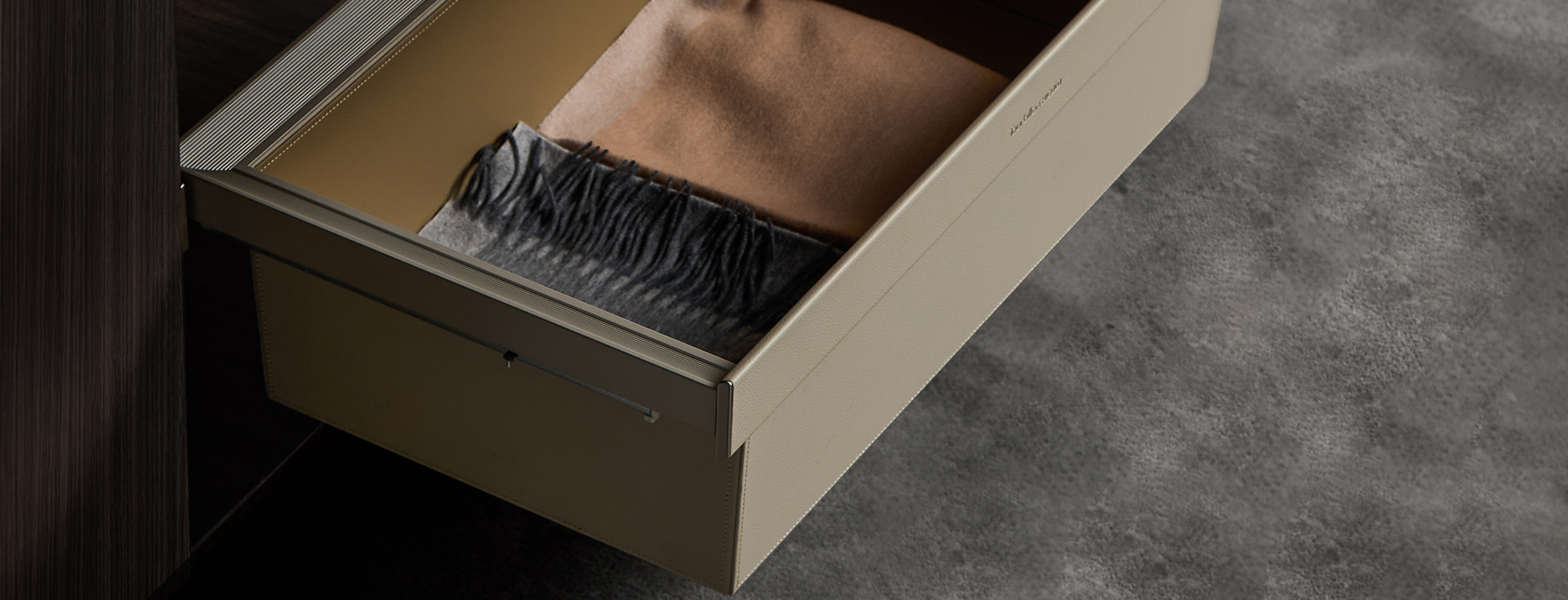 Deep Leather Basket